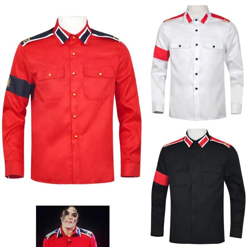 Vintage Victorian Fashion - Michael Jackson Anti-War Military Shirt Men's
