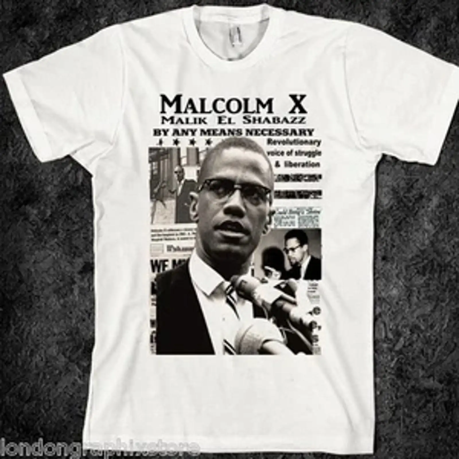 Malcolm X T shirt Black Histor - đánh giá và giá Vintage Fashion History