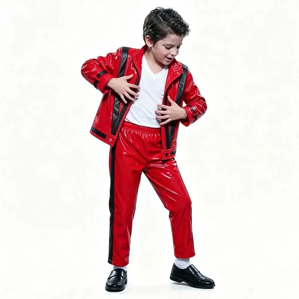 Boys Michael Red Leather Jacke - đánh giá và giá Vintage Victorian Fashion