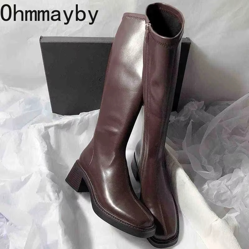 Vintage Thick Heel Women Knee  - đánh giá và giá Vintage Zipper