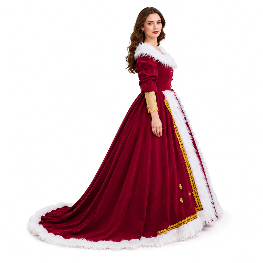 Deluxe Mrs Claus Costumes Adul - đánh giá và giá Vintage Victorian Fashion