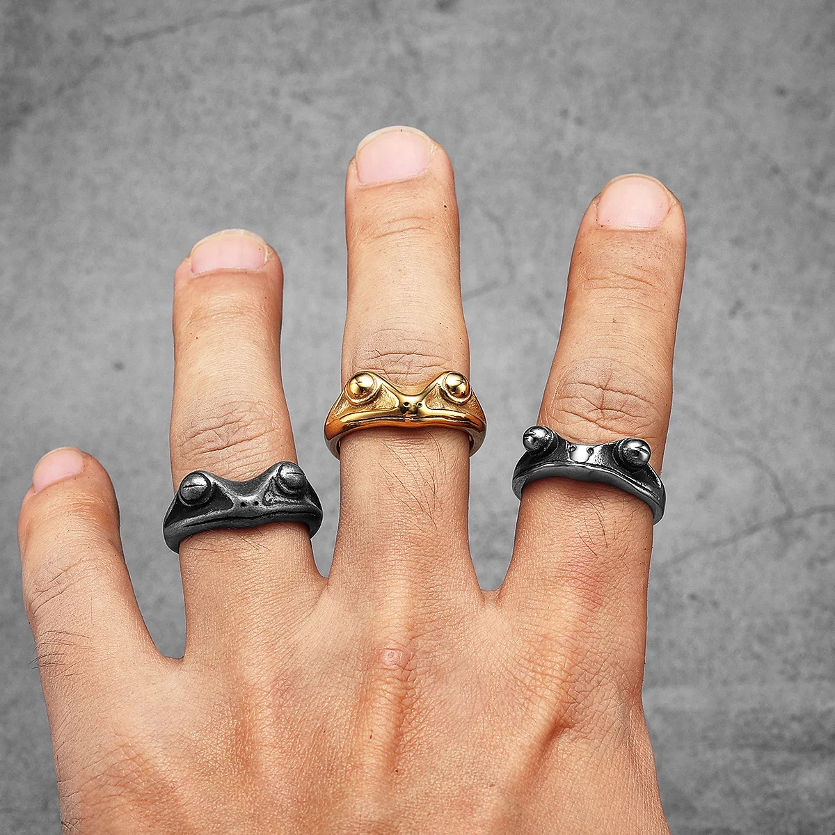 Frog Prince Men Rings Stainles - đánh giá và giá Vintage Fashion Newtown