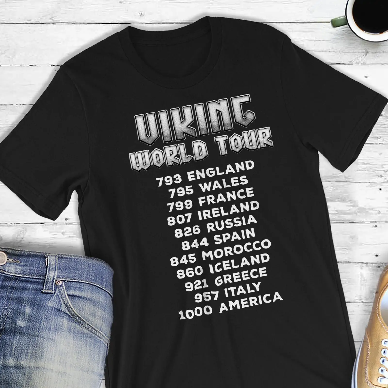 Viking World Tour T Shirt Nors - đánh giá và giá Vintage Fashion History