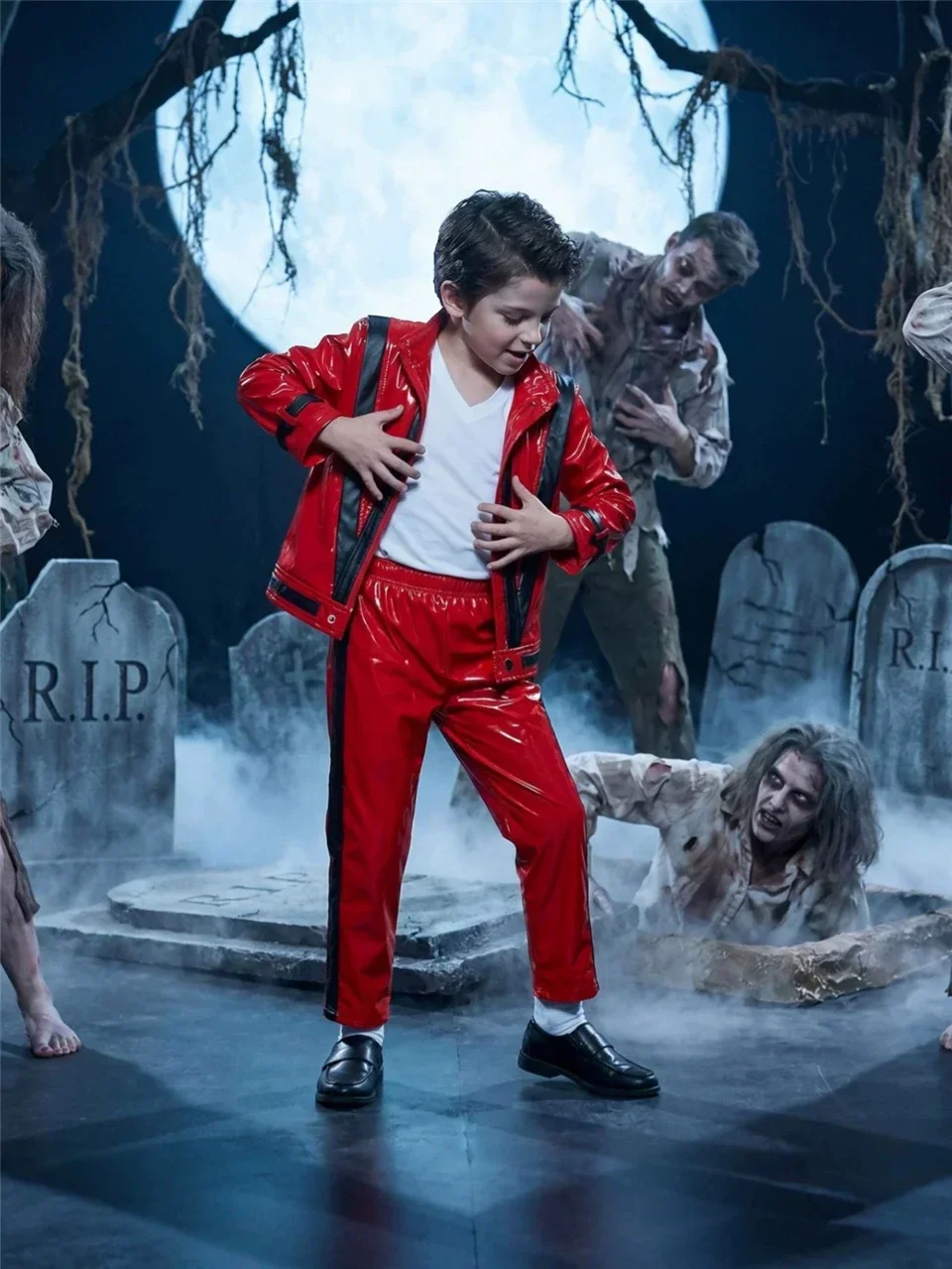 Boys Michael Red Leather Jacke - đánh giá và giá Vintage Victorian Fashion